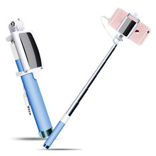 Load image into Gallery viewer, Portable Handheld Extendable Monopod Selfie Stick With Back HD Mirror For iPhone 5 6 Plus Samsung Huawei Sony LG Xiaomi OPPO.