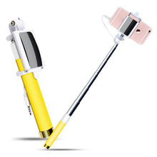 Load image into Gallery viewer, Portable Handheld Extendable Monopod Selfie Stick With Back HD Mirror For iPhone 5 6 Plus Samsung Huawei Sony LG Xiaomi OPPO.