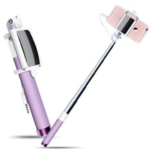 Load image into Gallery viewer, Portable Handheld Extendable Monopod Selfie Stick With Back HD Mirror For iPhone 5 6 Plus Samsung Huawei Sony LG Xiaomi OPPO.