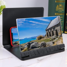 Load image into Gallery viewer, 12inch New Mobile Phone Curved Screen Amplifier HD 3D Video Mobile Phone Magnifying Glass Stand Bracket Phone Foldable Holder