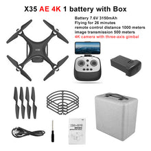Load image into Gallery viewer, X35 GPS RC Drone 5G WiFi 4K HD Camera Profissional RC Quadcopter Brushless Motor Drones Gimbal Stabilizer 30 Minutes flight