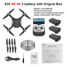 Load image into Gallery viewer, X35 GPS RC Drone 5G WiFi 4K HD Camera Profissional RC Quadcopter Brushless Motor Drones Gimbal Stabilizer 30 Minutes flight