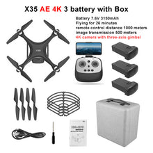 Load image into Gallery viewer, X35 GPS RC Drone 5G WiFi 4K HD Camera Profissional RC Quadcopter Brushless Motor Drones Gimbal Stabilizer 30 Minutes flight