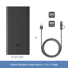 Load image into Gallery viewer, Xiaomi Wireless Power Bank 10000mAh Youth WPB15ZM USB C Mi Powerbank 10000 Qi Fast Wireless Charger Portable Charging Poverbank