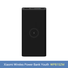 Load image into Gallery viewer, Xiaomi Wireless Power Bank 10000mAh Youth WPB15ZM USB C Mi Powerbank 10000 Qi Fast Wireless Charger Portable Charging Poverbank