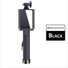 Load image into Gallery viewer, Portable Handheld Extendable Monopod Selfie Stick With Back HD Mirror For iPhone 5 6 Plus Samsung Huawei Sony LG Xiaomi OPPO.