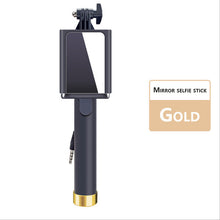Load image into Gallery viewer, Portable Handheld Extendable Monopod Selfie Stick With Back HD Mirror For iPhone 5 6 Plus Samsung Huawei Sony LG Xiaomi OPPO.