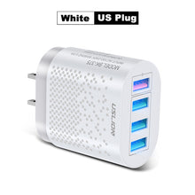 Load image into Gallery viewer, USLION EU/US Plug USB Charger 3A Quik Charge 3.0 Mobile Phone Charger For iPhone 11 Samsung Xiaomi 4 Port 48W Fast Wall Chargers