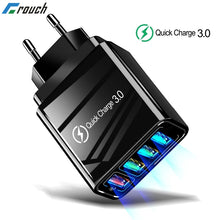 Load image into Gallery viewer, Quick Charger 3.0 USB Charger for Samsung A50 A51 iPhone 7 8 Xiaomi mi9 Tablet QC 3.0 Fast Wall Charger US EU UK Plug Adapter