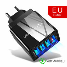 Load image into Gallery viewer, Quick Charger 3.0 USB Charger for Samsung A50 A51 iPhone 7 8 Xiaomi mi9 Tablet QC 3.0 Fast Wall Charger US EU UK Plug Adapter
