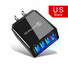 Load image into Gallery viewer, Quick Charger 3.0 USB Charger for Samsung A50 A51 iPhone 7 8 Xiaomi mi9 Tablet QC 3.0 Fast Wall Charger US EU UK Plug Adapter