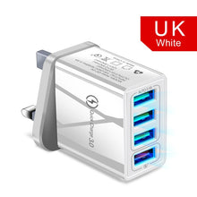 Load image into Gallery viewer, Quick Charger 3.0 USB Charger for Samsung A50 A51 iPhone 7 8 Xiaomi mi9 Tablet QC 3.0 Fast Wall Charger US EU UK Plug Adapter