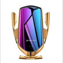 Load image into Gallery viewer, FLOVEME Automatic Clamping 10W Wireless Charger Car Phone Holder Infrared Sensor Qi GPS Air Vent Mount Mobile Phone Car Holder