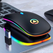 Load image into Gallery viewer, Wireless Mouse Rechargeable Silent Mouse 2.4GHz USB Optical Ergonomic Mice LED Backlight Game Gaming Mouse For PC Laptop Gamer
