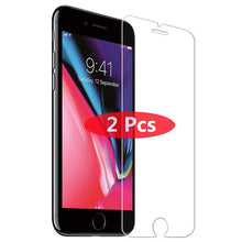 Load image into Gallery viewer, 2Pcs Tempered Glass On 6 6s 7 8 XS Max X XR Screen Protector Protection Film for iPhone 4 4s 5 5s 5C SE Glass Screen Cover Case
