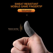 Load image into Gallery viewer, 1 Pair Breathable Game Controller Finger Cover Sweat Proof Gaming Finger Gloves Non-Scratch Sleeve Sensitive Nylon Mobile Touch
