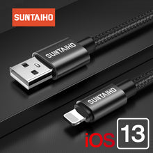 Load image into Gallery viewer, Suntaiho 2.4A USB Cable for iphone Charger cable XS max Xr X USB Fast Charging Cable for iPhone 8 7 6 5s Plus Phone Charger Cord

