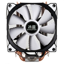 Load image into Gallery viewer, SNOWMAN CPU Cooler Master 4 Pure Copper Heat-pipes freeze Tower Cooling System CPU Cooling Fan with PWM Fans

