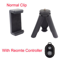 Load image into Gallery viewer, Duszake Mini Tripod With Bluetooth Remote Shutter For IPhone Huawei Mini Phone Tripod 360 Rotating Phone Holder Clip Stand
