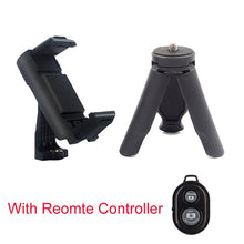 Load image into Gallery viewer, Duszake Mini Tripod With Bluetooth Remote Shutter For IPhone Huawei Mini Phone Tripod 360 Rotating Phone Holder Clip Stand
