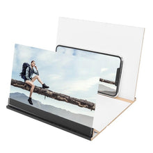 Load image into Gallery viewer, 12inch New Mobile Phone Curved Screen Amplifier HD 3D Video Mobile Phone Magnifying Glass Stand Bracket Phone Foldable Holder
