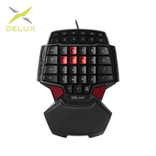 Load image into Gallery viewer, Delux T9 Wired Single-handed Gaming Keyboard Ergonomic Design Single handed keyboard Gamepad  gaming keypad
