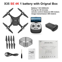 Load image into Gallery viewer, X35 GPS RC Drone 5G WiFi 4K HD Camera Profissional RC Quadcopter Brushless Motor Drones Gimbal Stabilizer 30 Minutes flight
