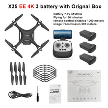 Load image into Gallery viewer, X35 GPS RC Drone 5G WiFi 4K HD Camera Profissional RC Quadcopter Brushless Motor Drones Gimbal Stabilizer 30 Minutes flight
