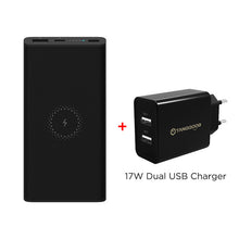 Load image into Gallery viewer, Xiaomi Wireless Power Bank 10000mAh Youth WPB15ZM USB C Mi Powerbank 10000 Qi Fast Wireless Charger Portable Charging Poverbank
