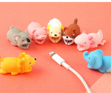 Load image into Gallery viewer, Animal Cable Bite Protector Winder Cute Cartoon Cover Protect Case Wire Organizer Holder For IPhone Huawei Earphone cable
