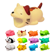 Load image into Gallery viewer, Animal Cable Bite Protector Winder Cute Cartoon Cover Protect Case Wire Organizer Holder For IPhone Huawei Earphone cable
