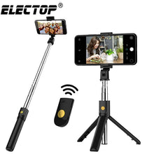 Load image into Gallery viewer, 3 in 1 Wireless Bluetooth Selfie Stick for iphone/Android/Huawei Foldable Handheld Monopod Shutter Remote Extendable Mini Tripod
