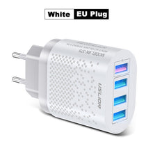 Load image into Gallery viewer, USLION EU/US Plug USB Charger 3A Quik Charge 3.0 Mobile Phone Charger For iPhone 11 Samsung Xiaomi 4 Port 48W Fast Wall Chargers
