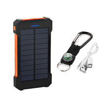 Load image into Gallery viewer, For XIAOMI Iphone 6 7 8 20000mah Portable Solar Power Bank 20000mAh External Battery DUAL Ports powerbank Charger Mobile Charger
