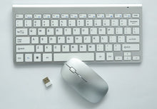 Load image into Gallery viewer, Russian/Spanish/English/Arabic 2.4G Wireless Keyboard and Mouse Combo Mini Multimedia Keyboard Mouse Set For Laptop PC TV Gray

