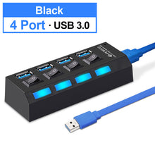 Load image into Gallery viewer, USB 3.0 HUB USB HUB 2.0 Multi USB Splitter USB 3 Hab Use Power Adapter Hub USB 3.0 4/7 Port Expander PC Computer Accessories
