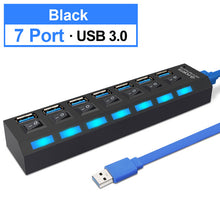Load image into Gallery viewer, USB 3.0 HUB USB HUB 2.0 Multi USB Splitter USB 3 Hab Use Power Adapter Hub USB 3.0 4/7 Port Expander PC Computer Accessories
