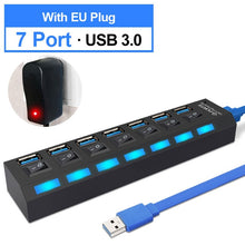Load image into Gallery viewer, USB 3.0 HUB USB HUB 2.0 Multi USB Splitter USB 3 Hab Use Power Adapter Hub USB 3.0 4/7 Port Expander PC Computer Accessories
