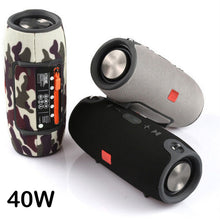 Load image into Gallery viewer, Big Power 40W Bluetooth Speaker FM Radio Waterproof Portable Column Super Bass Stereo Subwoofer Comuter PC sound box BT AUX TF
