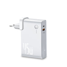 Load image into Gallery viewer, Baseus GaN Power Bank 10000mAh 2 in 1 USB Charger 45W PD Fast Charging Charger &amp; Battery in one ForiP 11 Pro Laptop ForXiaomi
