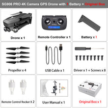 Load image into Gallery viewer, ZLRC SG906 PRO GPS Drone With 2-axis Anti-shake Self-stabilizing Gimbal WiFi FPV 4K Camera Brushless Dron Quadcopter VS F11 Pro
