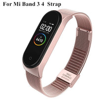 Load image into Gallery viewer, Strap For Xiaomi Mi Band 3 4 Wrist Metal Bracelet Screwless Stainless Steel MIband for Mi Band 4 3 5 Strap Wristbands Pulseira
