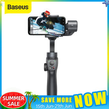 Load image into Gallery viewer, Baseus Bluetooth Selfie Stick 3-Axis Handheld Gimbal Stabilizer Outdoor Holder w/Focus Pull &amp; Zoom for iPhone Action Camera
