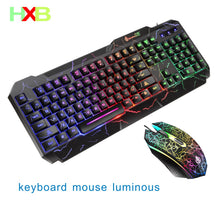 Load image into Gallery viewer, HXB Mouse Keyboard Luminous Gamer Keyboard Mouse Combo Ergonomic Mouse And Keyboard Waterproof Gaming Keyboard And Mouse For PC
